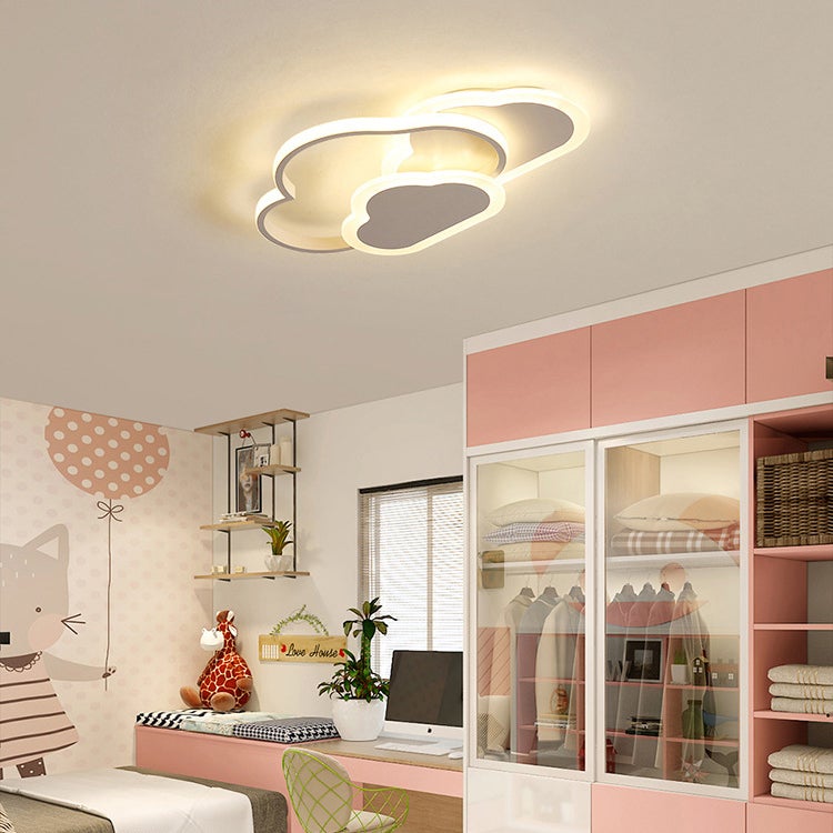Lámpara de techo LED, lámpara de techo para habitación infantil de 42 W con control remoto, luz de techo LED de nube regulable de 52 cm, 3000-6000 K - 8