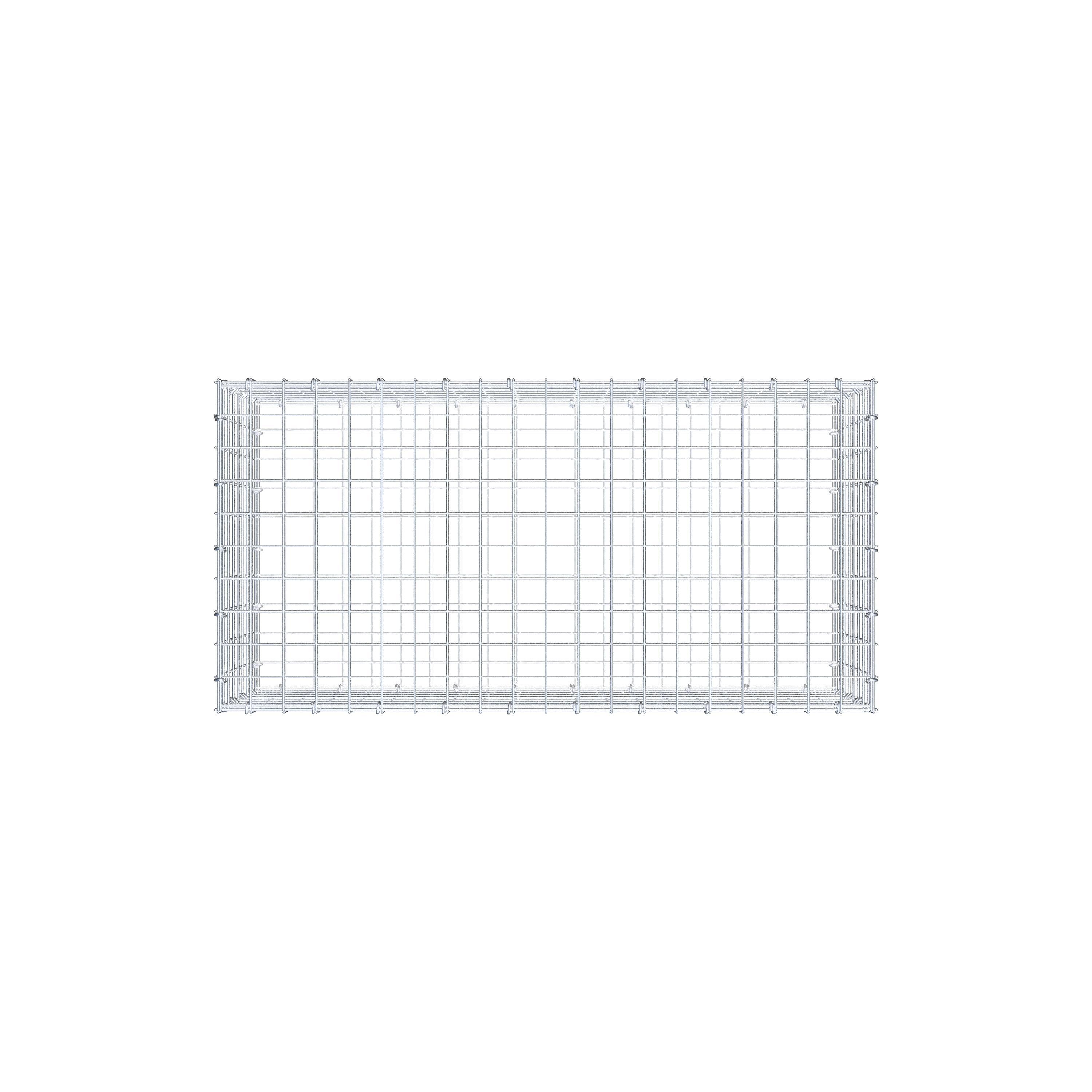 Gavión de acero galvanizado 100x40x50cm (LxAxP), malla 5 x 5cm, Anillo en C, jaula metálica para muro o jardín - 9