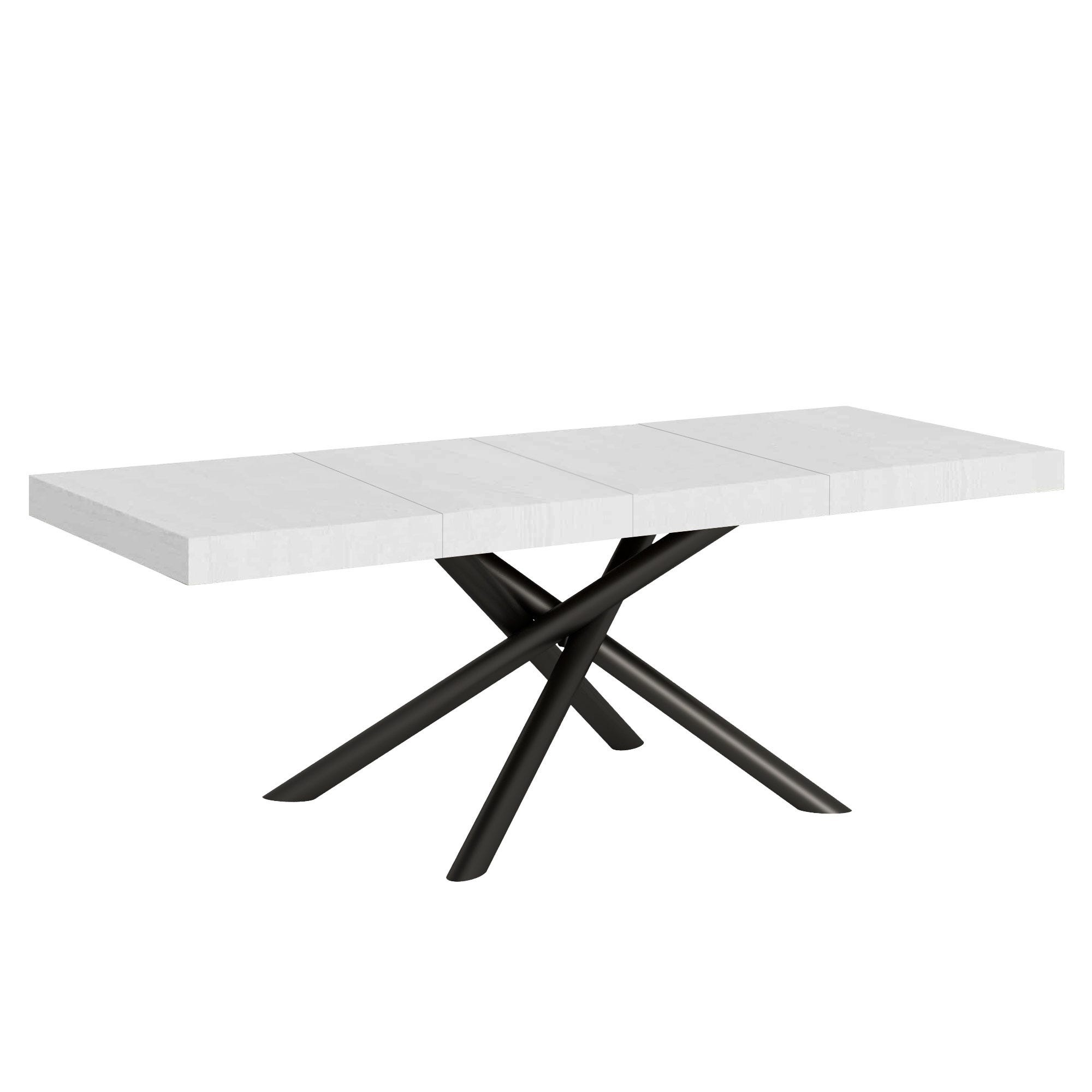 Table extensible 90x160/264 cm Famas Premium Frêne Blanc structure ...