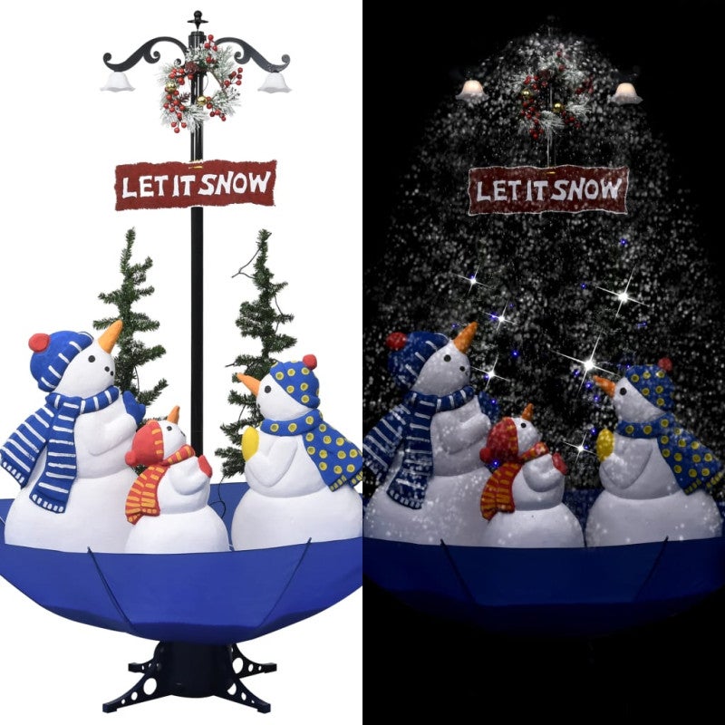 Arbre De Noël Neigeux Avec Base De Parapluie Blanc 190 Cm | Leroy Merlin