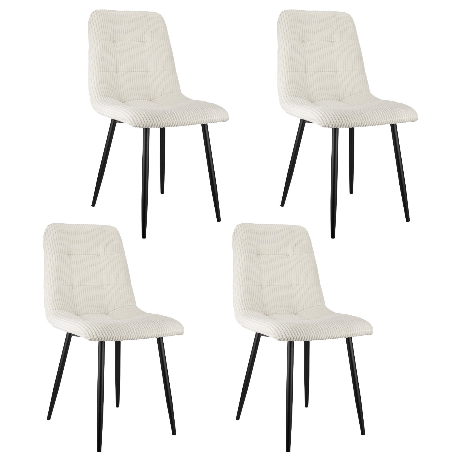 Conjunto de 4 sillas modernas para comedor con asiento acolchado de ...