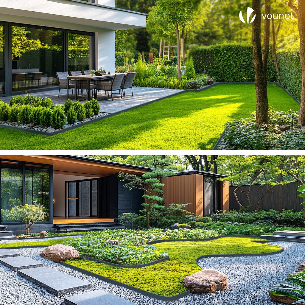 Bordure de jardin flexible en PVC 40m avec 80 piquets - hauteur 5cm - anthracite - VOUNOT® - 6