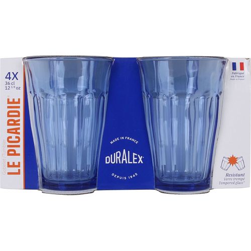 Set di Bicchieri Duralex Picardie Azzurro 360 ml 8,8 x 12,4 cm (4 Unità) | Leroy Merlin