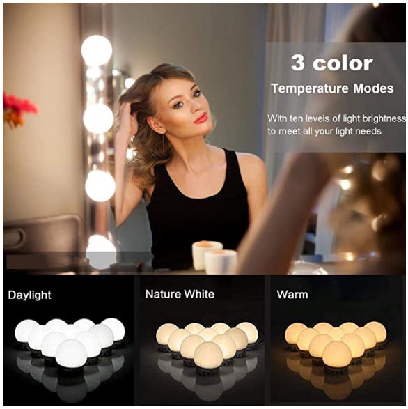 Lampe De Maquillage LED Pour Miroir - 5 Températures De Couleur, 5 Niveaux Luminosité, Alimentation USB