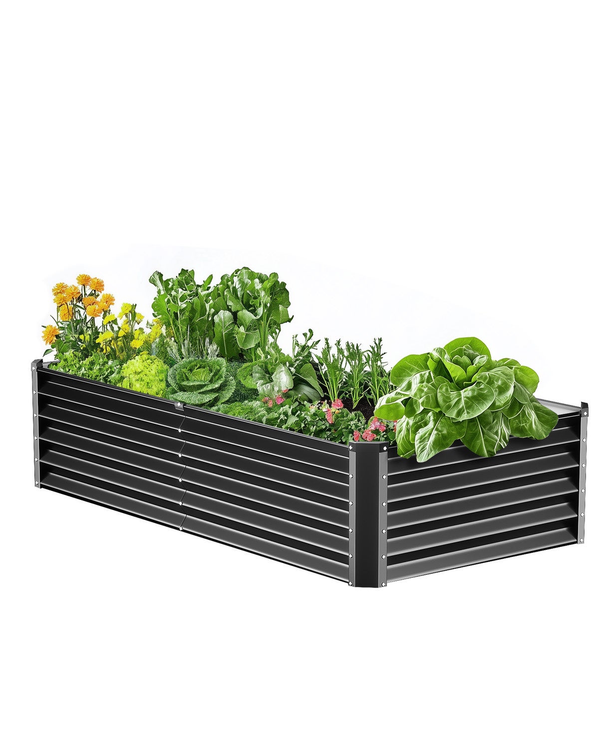 Jardinière Balcon Victoria Ondis24 50L - Bac Plantes Avec Serre Et Réservoir Eau
