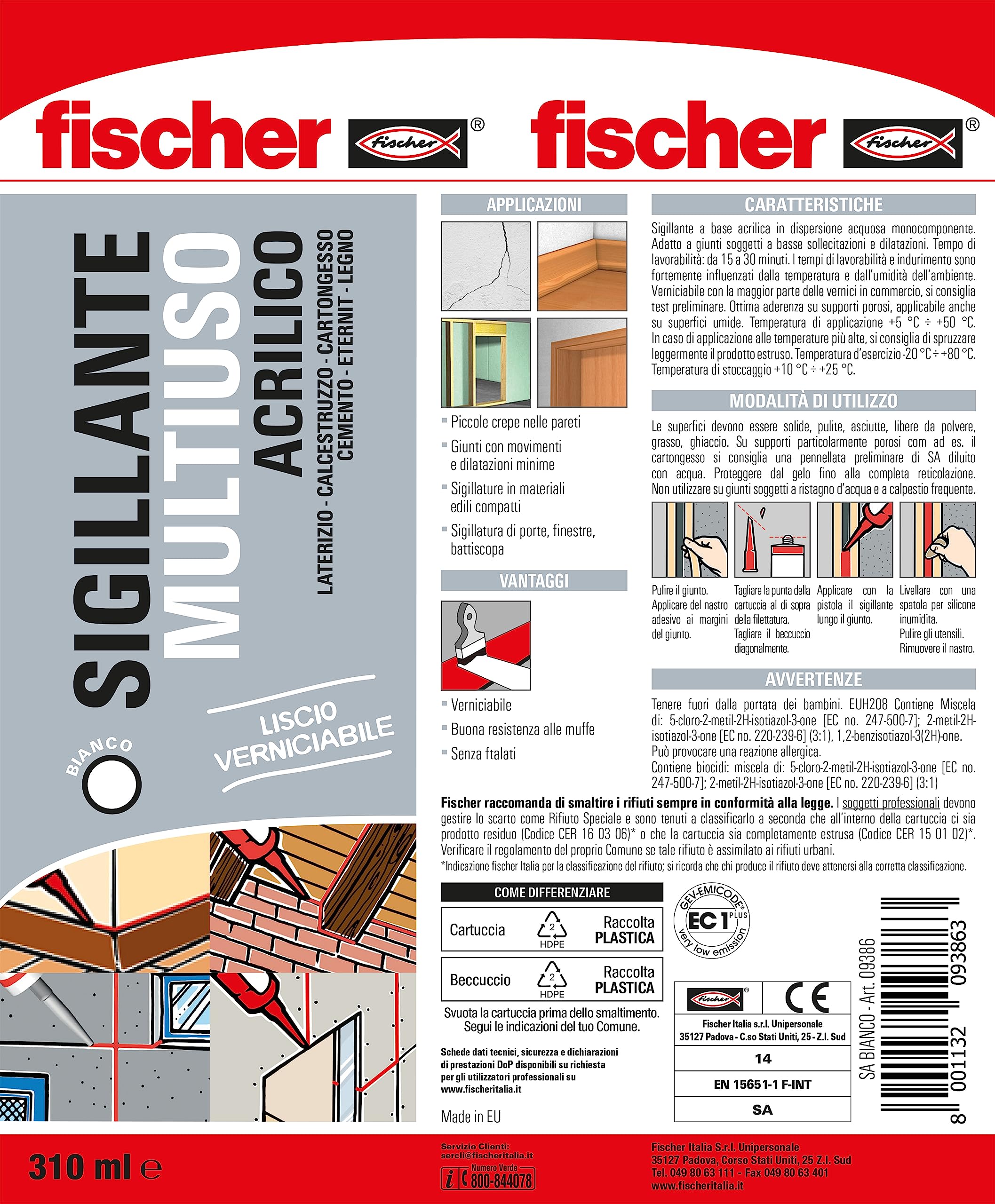 Silicone Acrylique Polyvalent Sa310 Bi Ml 310 Fischer - 3