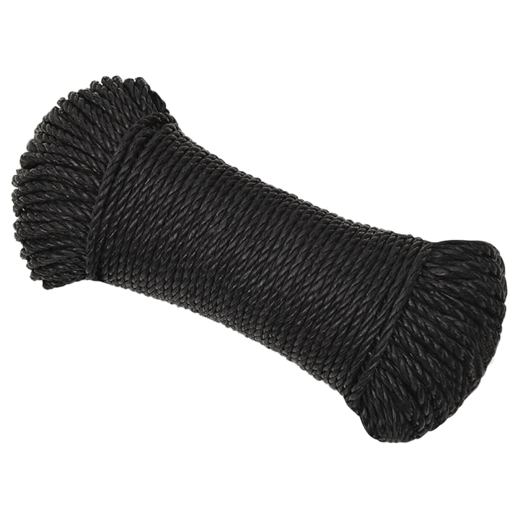 Maison Exclusive - Corda da Lavoro Nera 6 mm 250 m in Polipropilene - 2