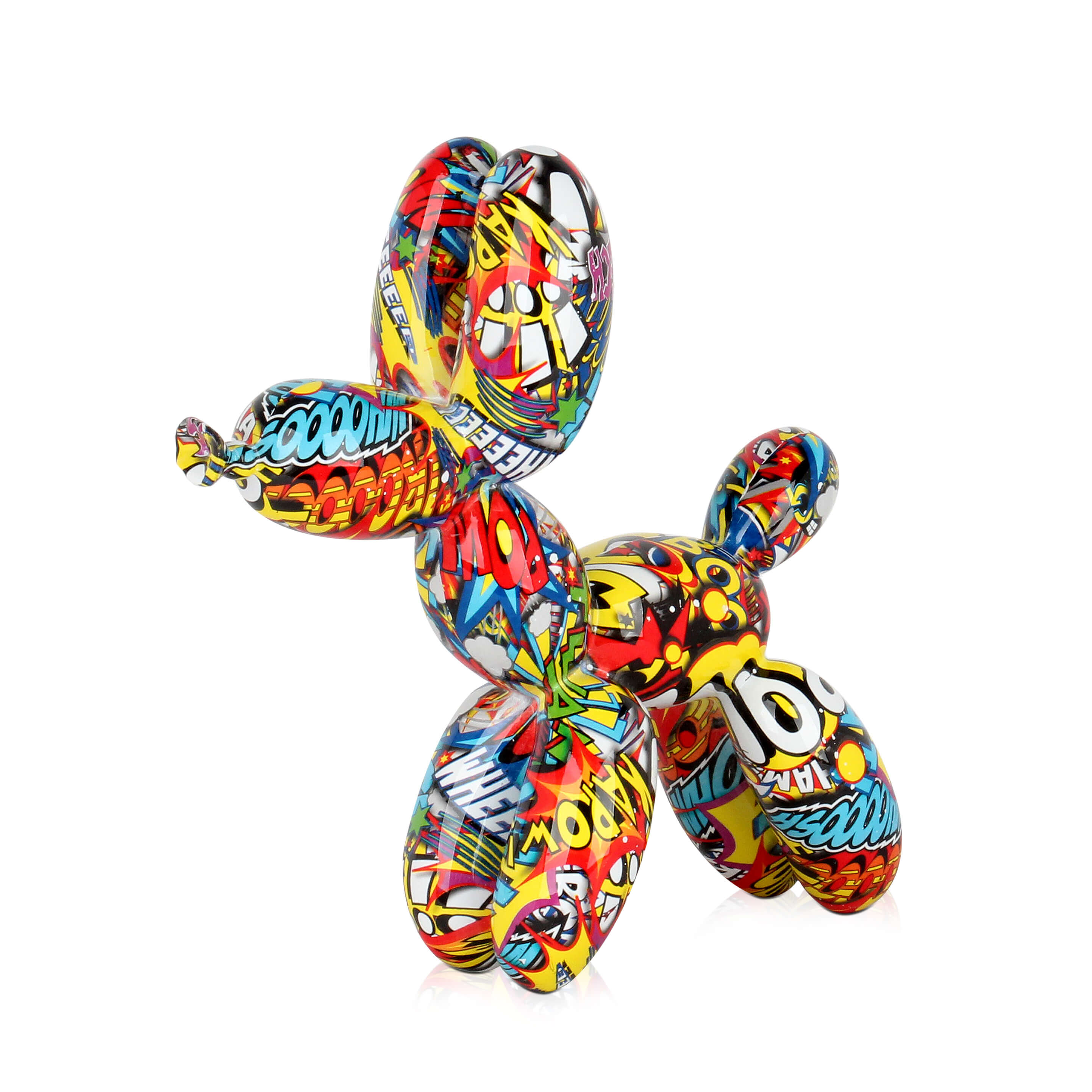 Statue Chien Ballon En Résine – Style Graffiti – Déco Intérieure Moderne