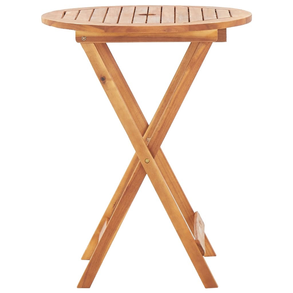 Table pliable de jardin 60x75 cm Bois d'acacia massif - 2