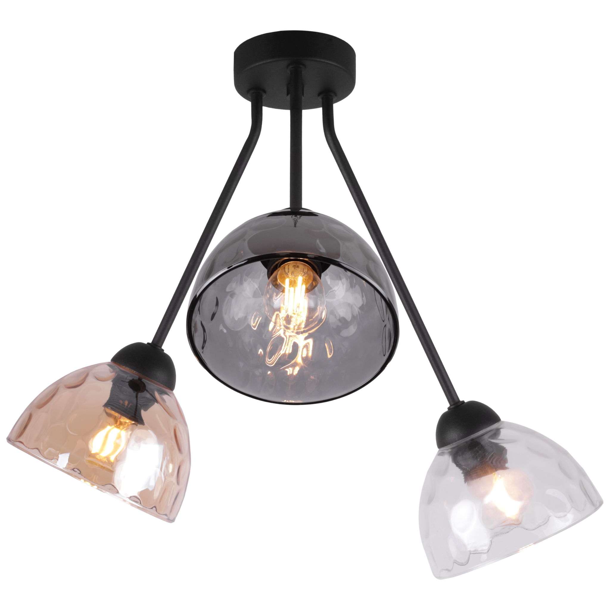 Lampa sufitowa wisząca Venice Trio modern 3xE27 klosz półokrąg wielokolorowy Light Home LH - 2