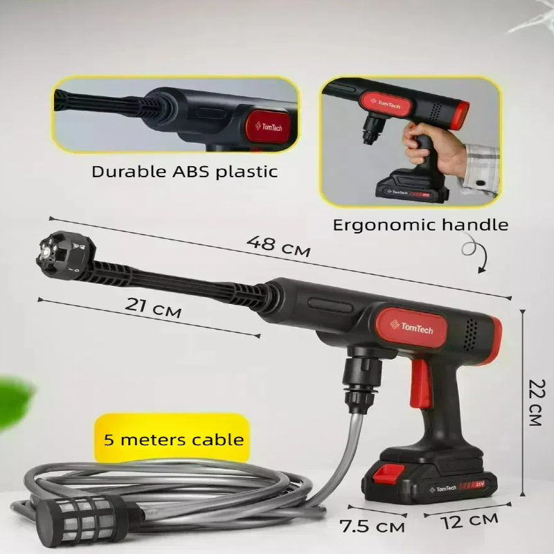 Idropulitrice Batteria 120 Bar OAMGER | Pulitore Alta Pressione 4.0Ah - Foto 3