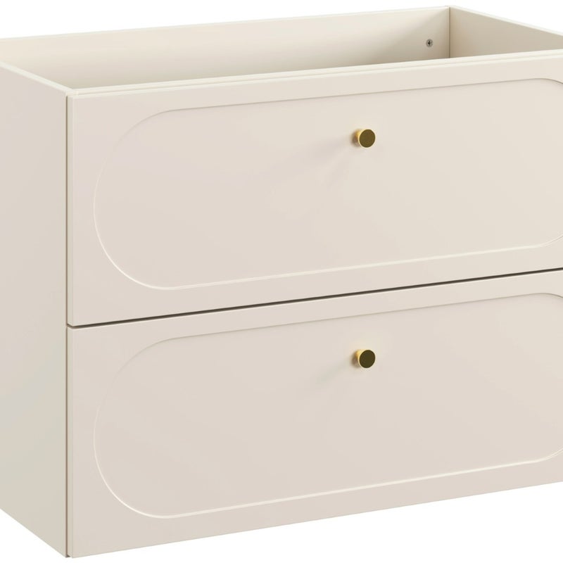 Szafka łazienkowa Donna Sand 80 cm beżowa frezowana wisząca