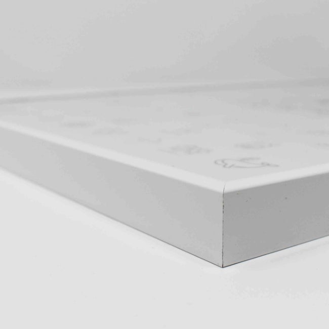 Cadre format A5 - 15x21 cm en aluminium - Blanc - Vitre en verre - 3