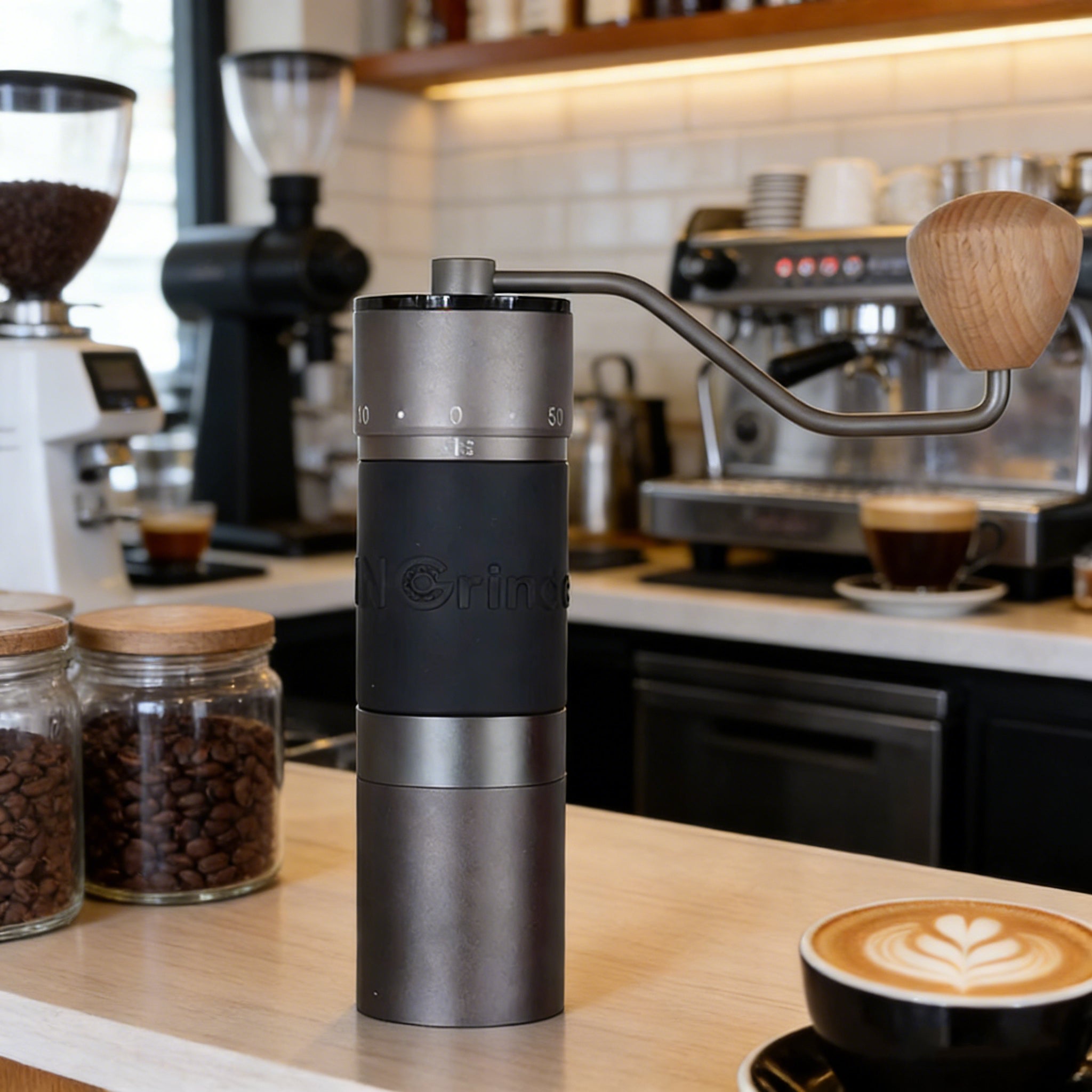 Auledio 2pcs k6 molinillo café manual 48 mm fresas acero 7 cuchillas, 35 g dosis única, ajustable, acero inox 420, espresso, filtro, cafetera italiana