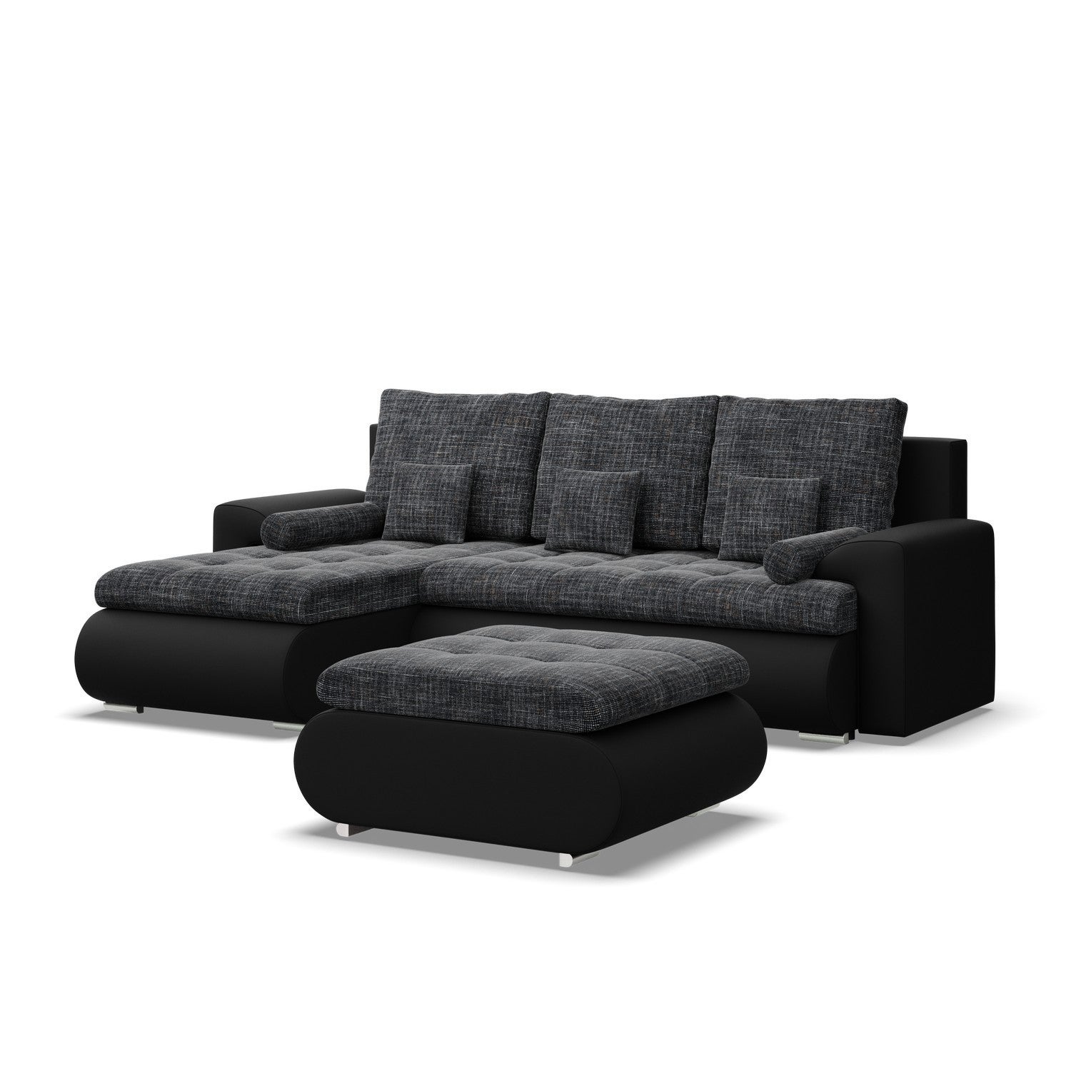 MEBLIGO | Droite Canapé d'angle avec fonction couchage | Foresta | Beige - 7