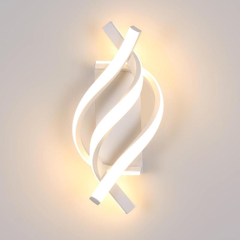 Nowoczesna lampa ścienna do sypialni, kinkiety do salonu, na schody, do korytarza, białe