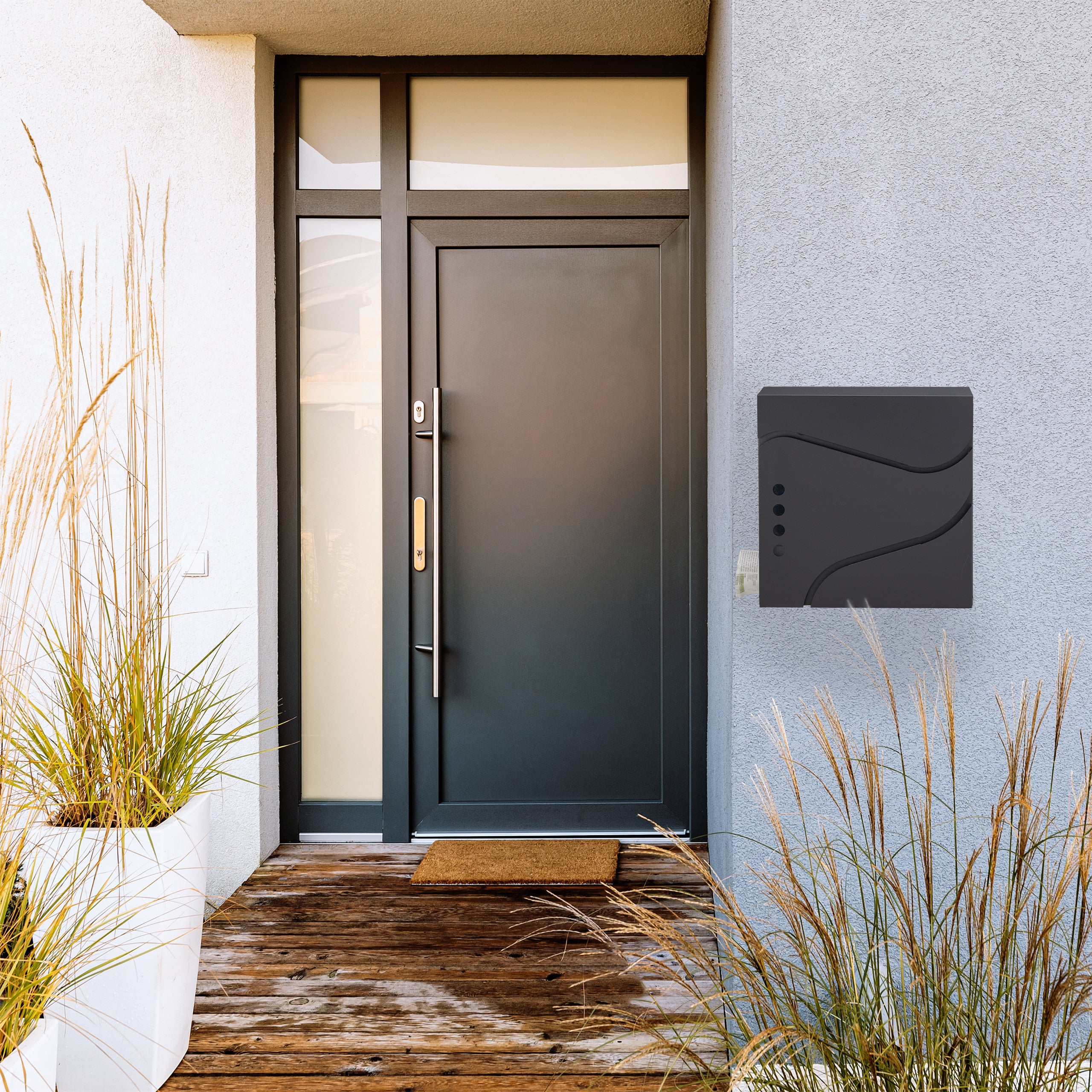 Buzon Exterior Blanco Relaxdays Buzu00f3n Exterior, Compartimento