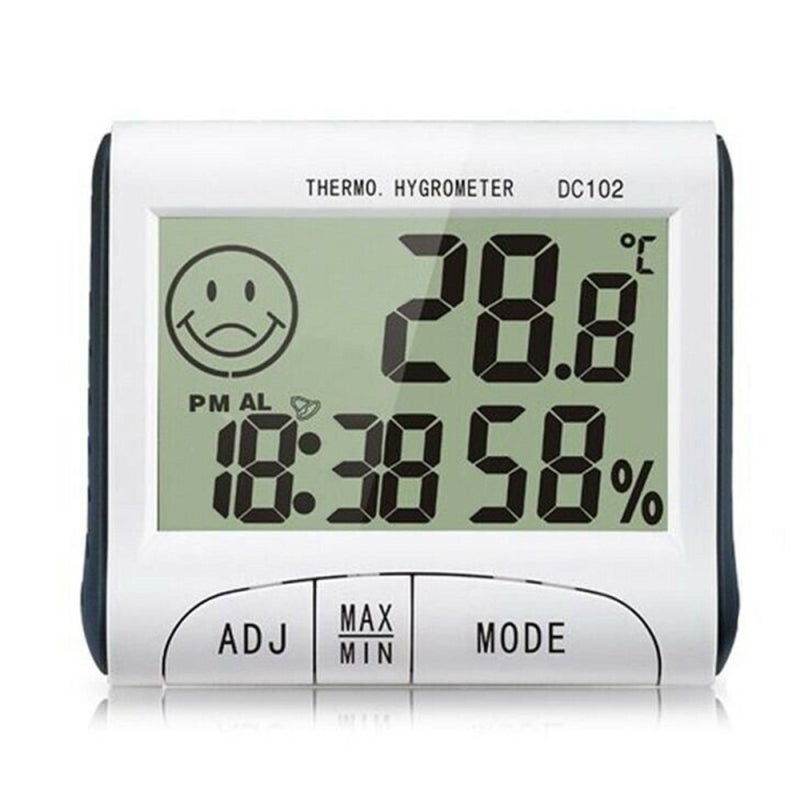 Minitype Thermomètre-hygromètre numérique d'intérieur avec horloge ...