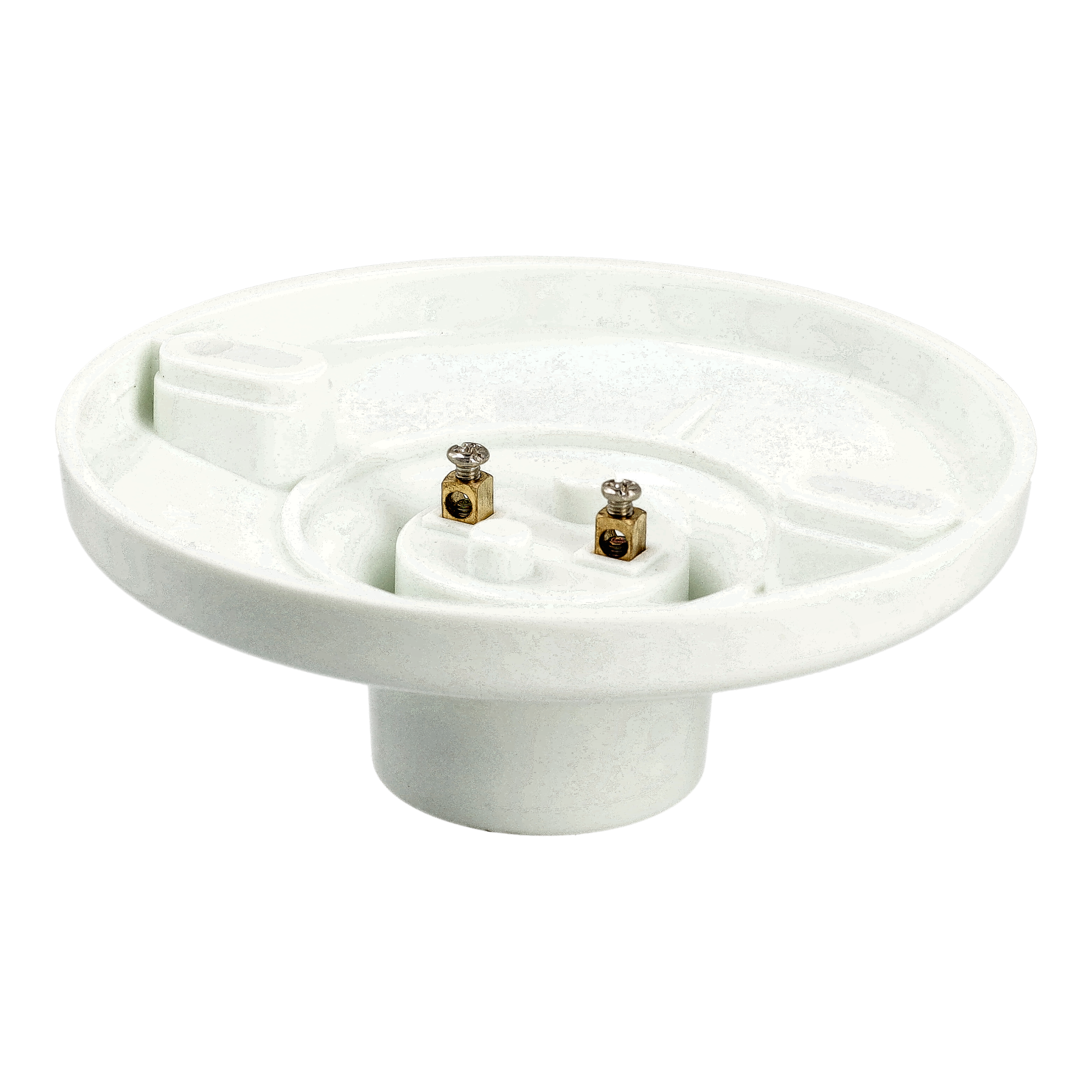 Jandei Porte-lampe E27 avec culot fileté rond en plastique, porte-lampe de plafond - 3