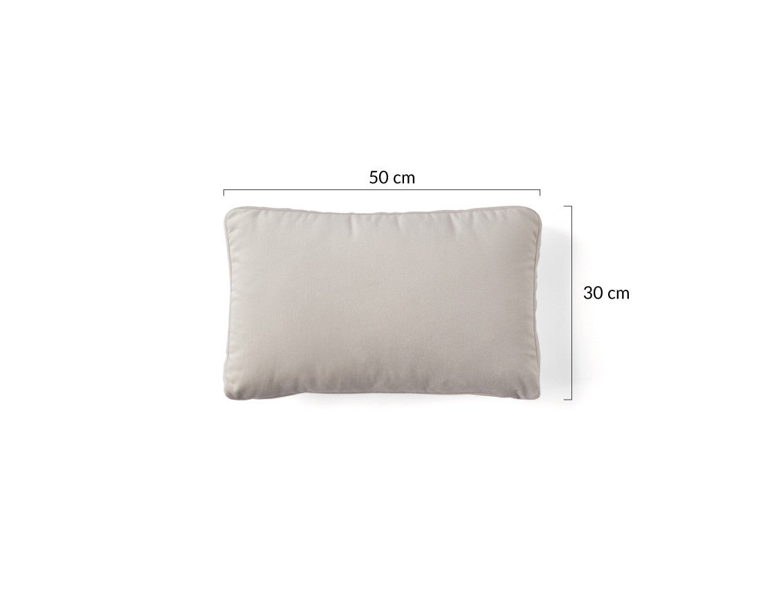 Coussin en velours beige 50 x 30 cm - ANNA - Best Mobilier - 4