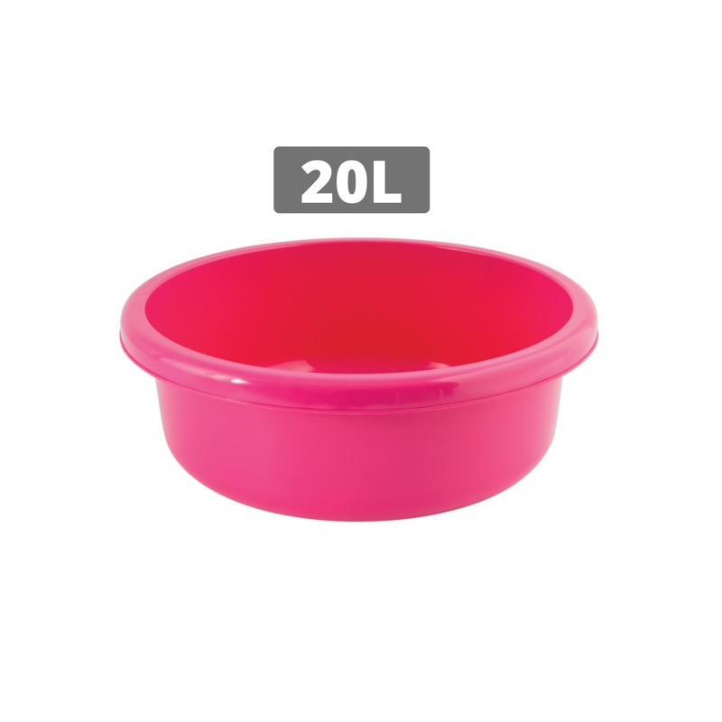 Bassine de lavage ronde 20L Fuschia MSV - 2