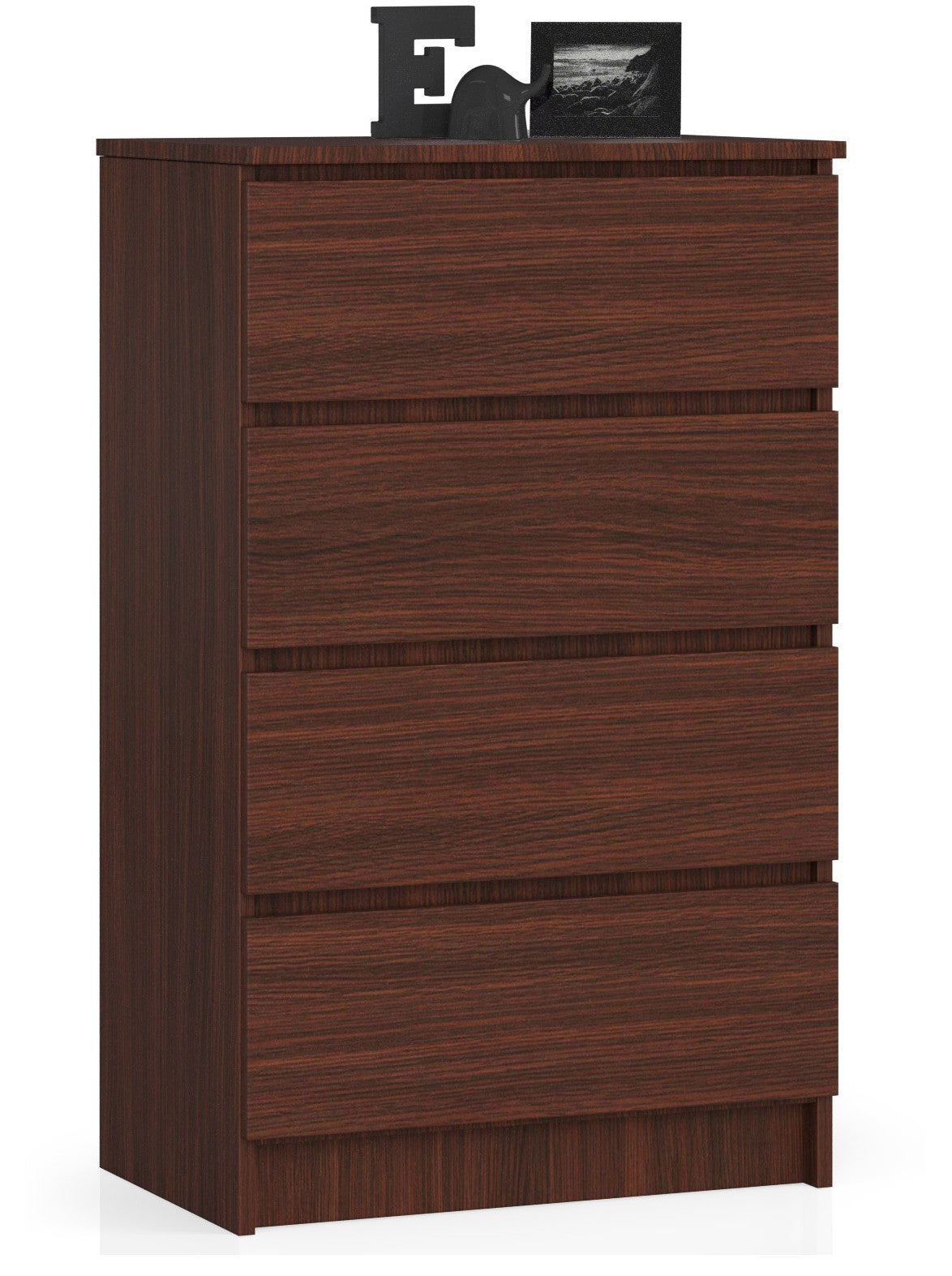 Komoda: 4 szuflady, drewno wenge, 60 x 99 x 40 cm