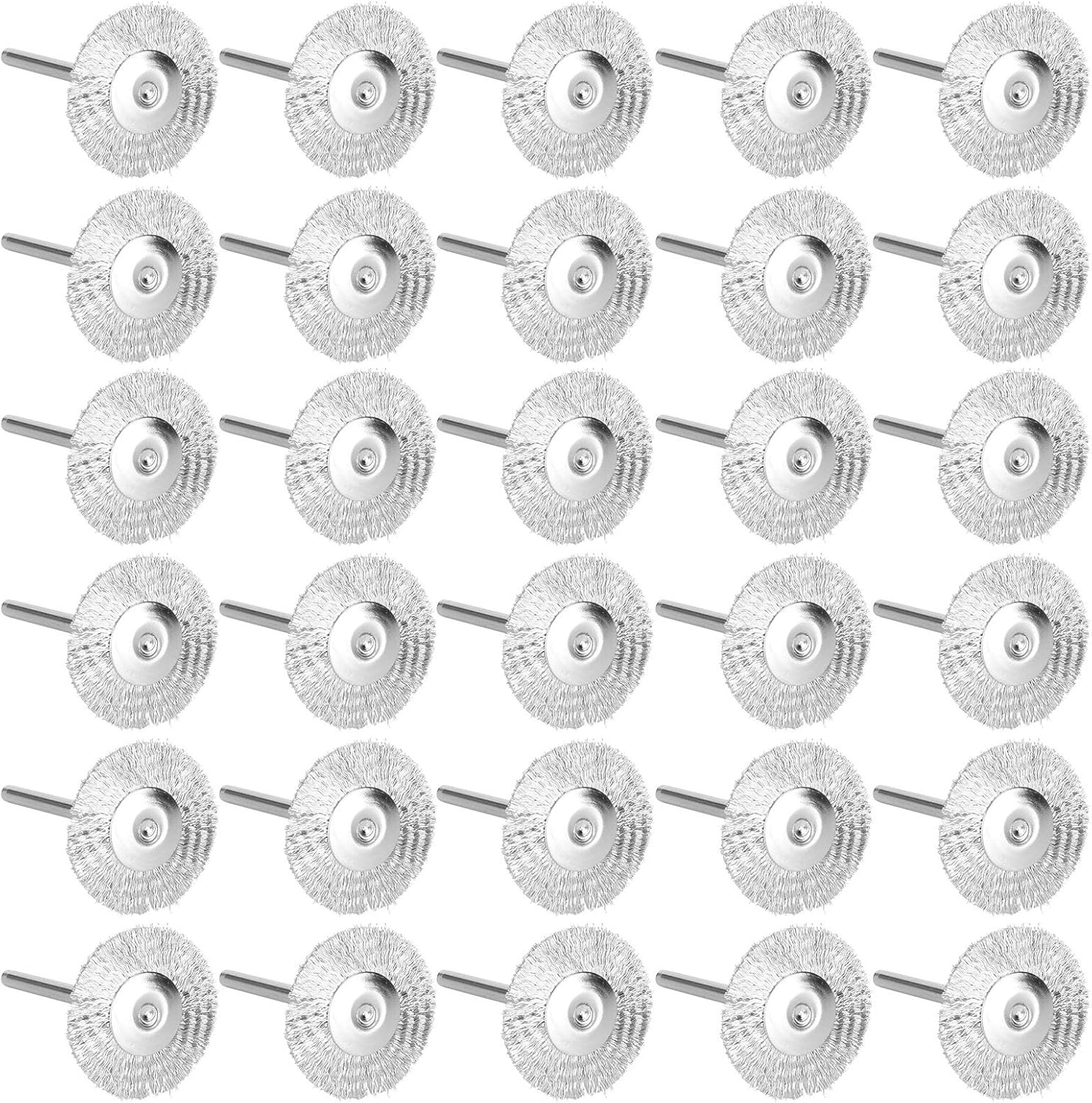 30 sztuk stalowych szczotek drucianych, miniaturowych metalowych szczotek, szczotek garnkowych, polerujących, czyszczących i usuwających rdzę (drut st