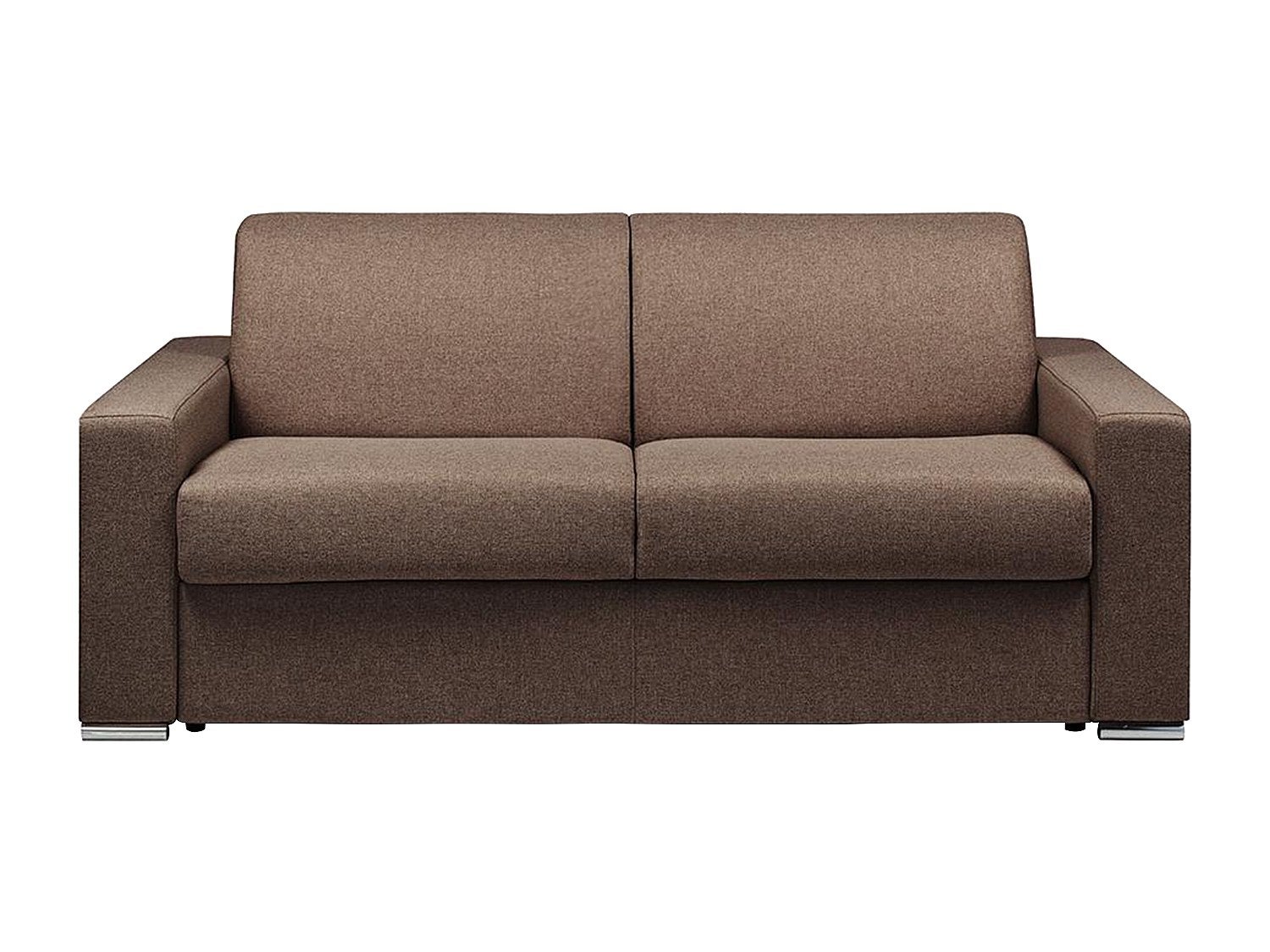 Kanapa 3-osobowa typu express - Kolor: brązowy - Wymiary miejsca do spania: 140 cm - Materac 14 cm - CALITO