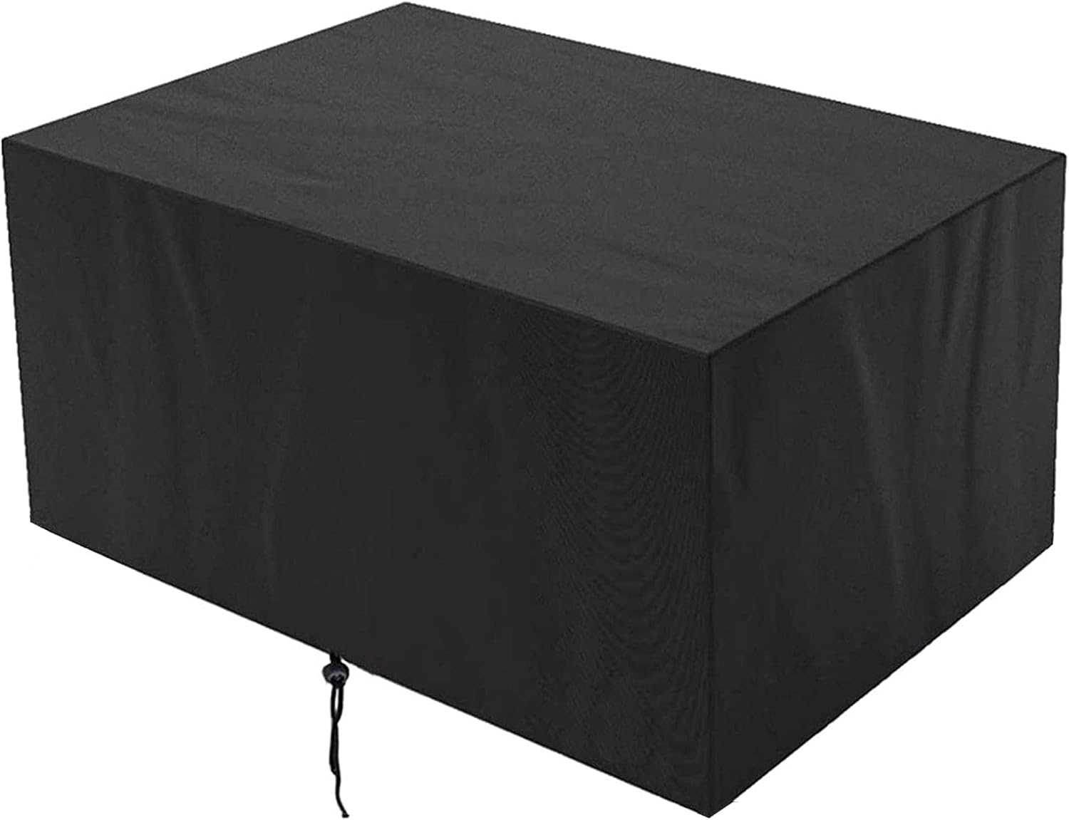 Pokrowiec na Meble Ogrodowe z Tkaniny Oxford 210D, Ochronny Pokrowiec na Meble Chroniący przed Deszczem i Kurzem, Anty-UV (150x150x75cm, czarny)