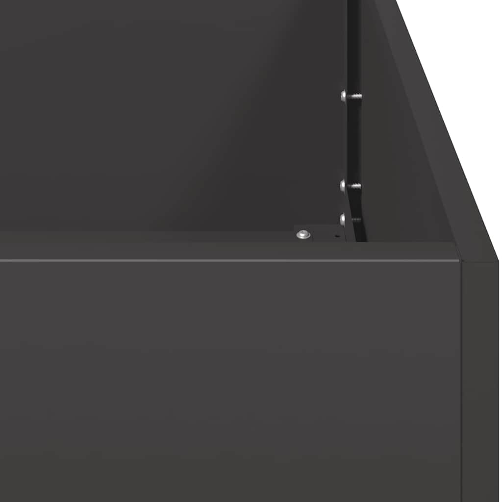vidaXL Jardinière noir 80x80x80 cm acier - 7
