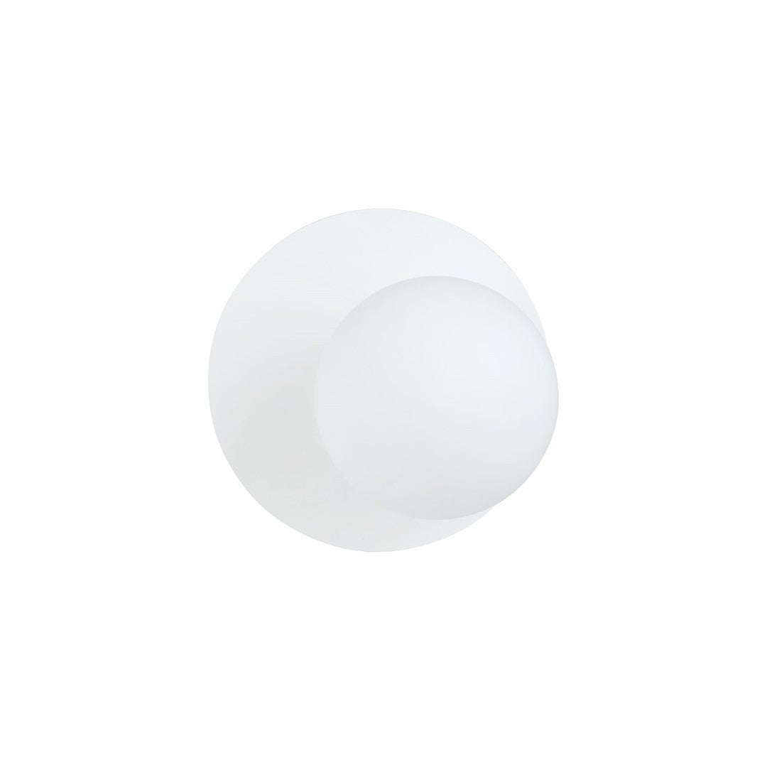Kinkiet ścienny Oslo biały 1xE14x10W wym: 20 x 20 x 15 cm szkło IP20 Emibig