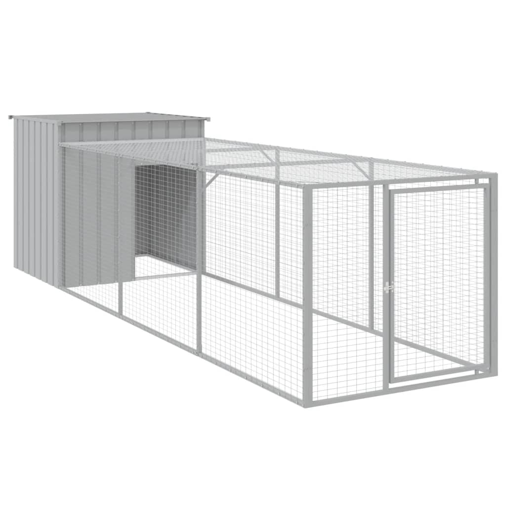pollaio-gabbia-polli-area-corsa-grigio-chiaro-110x405x110-cm-acciaio