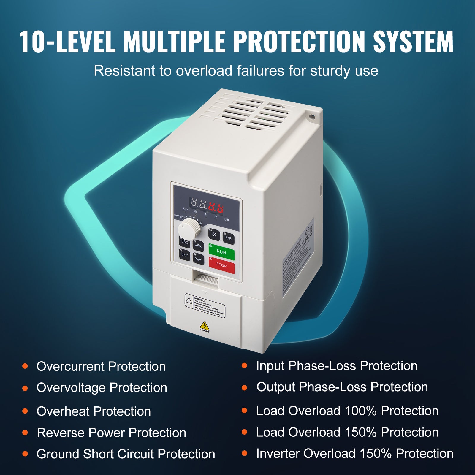 VFD 4CV, 3KW, 14A, entrée 1/3 phase AC 220V vers sortie 3 phases AC 0-220V, entrée 50/60Hz, sortie 0-2000Hz pour contrôle moteur broche SucceBuy - 6