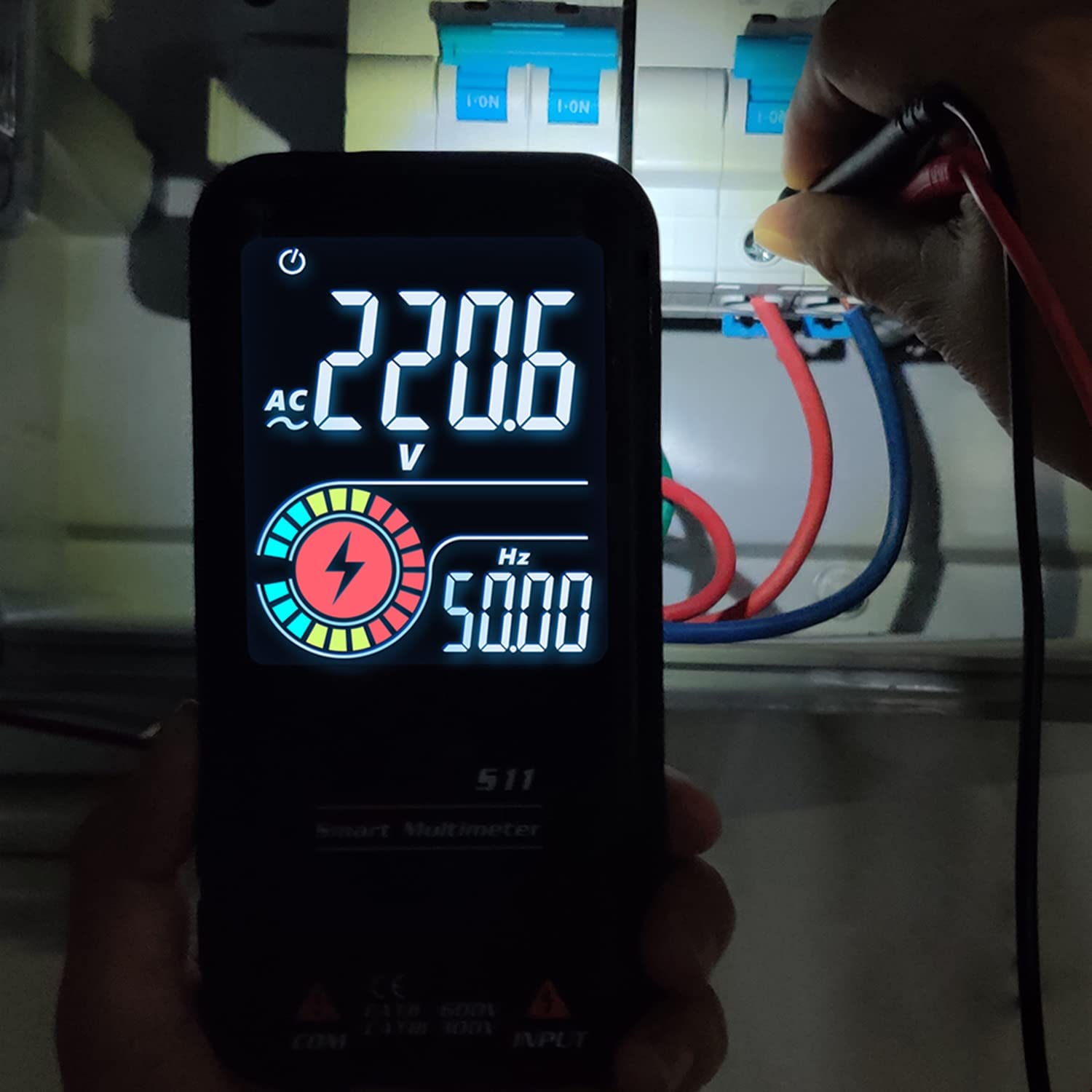 Cyfrowy multimetr LCD, 3 wyniki, 999 zliczeń, woltomierz z automatyczną zmianą zakresu, rezystancja, ciągłość, częstotliwość, dioda, współczynnik wype - 4