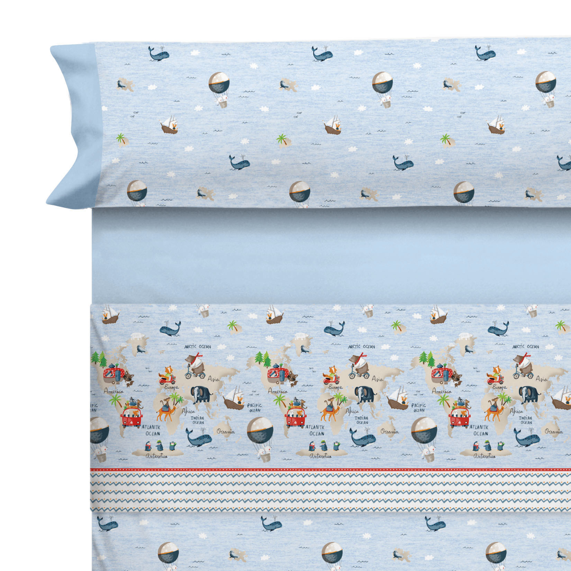 Haradeco juego de sábana infantil cama 105x190/200cm, 50% algodón 144 hilos, de 3 piezas bajera adapto colchón 30cm, fabricado en españa
