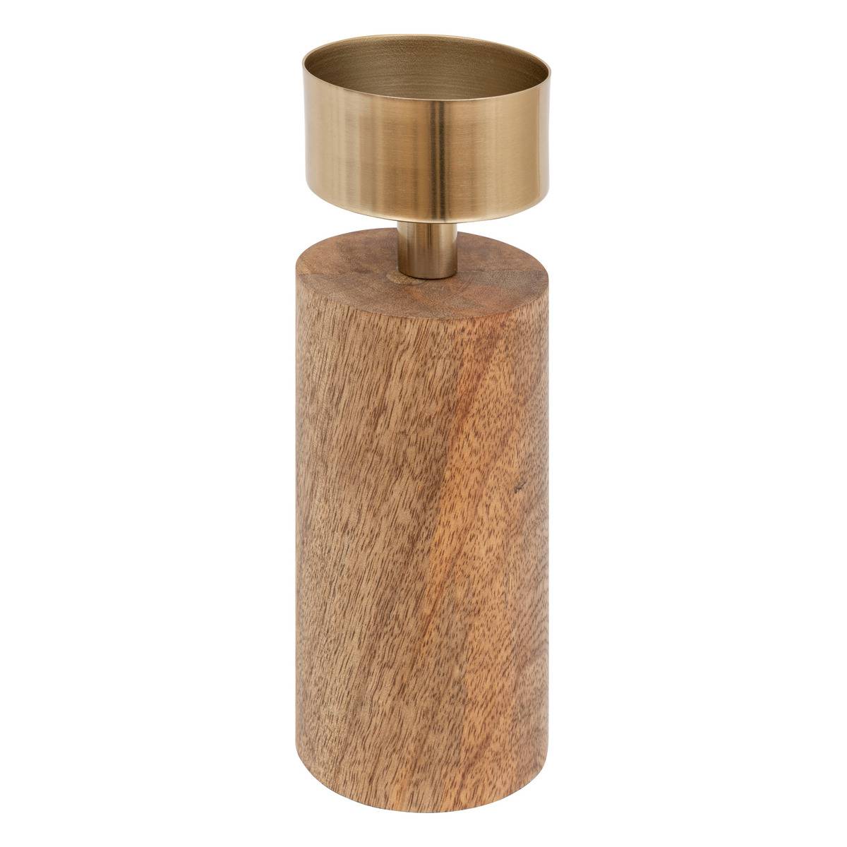 Lot de 2 chandeliers/bougeoirs H22cm marron - Atmosphera créateur d'intérieur - 3