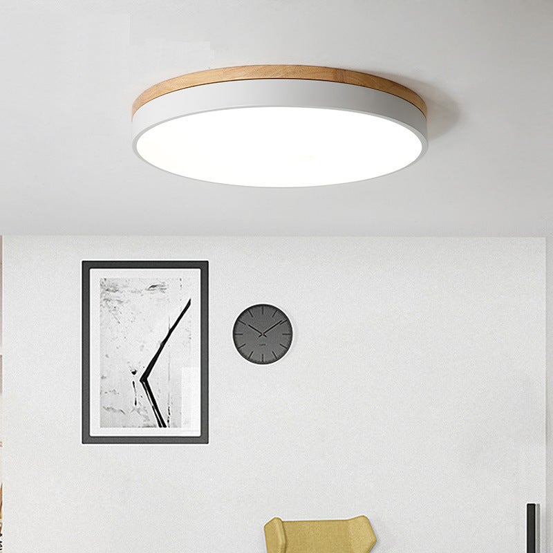 Plafon LED, Okrągły nowoczesny plafon metalowy 18 W, Światło białe 6000 K do salonu, sypialni, kuchni, korytarza, jadalni, 30 cm, biały