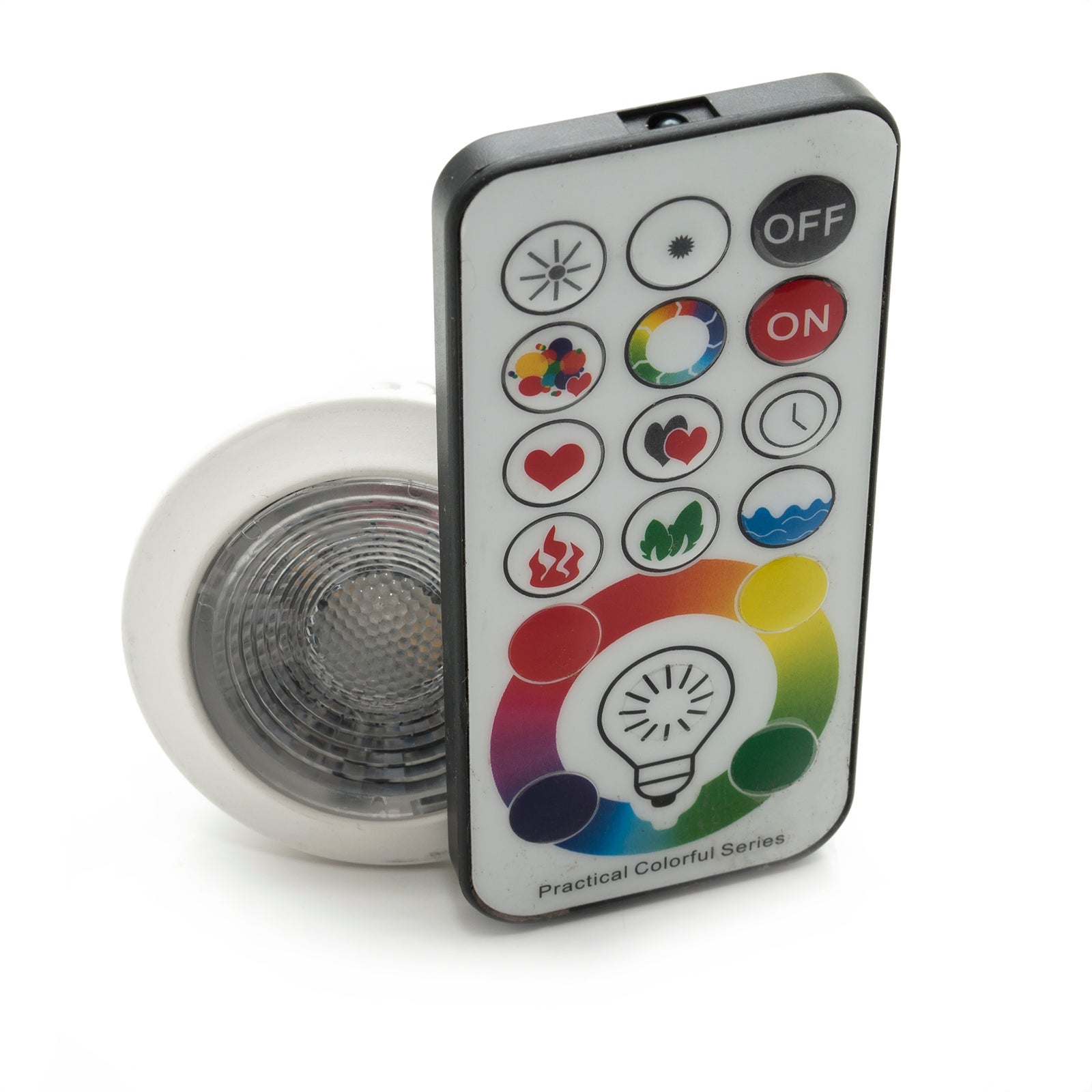 Ampoule LED RGB 6000K 10W GU10 230V télécommande IR chromothérapie - 2