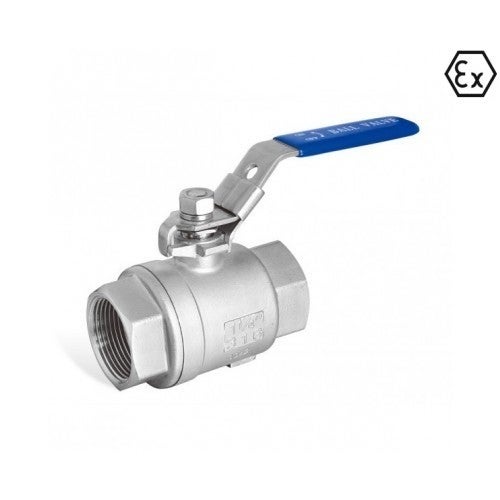 Valvole a sfera avvitabili in acciaio inox 2 pezzi, passaggio completo, forma co