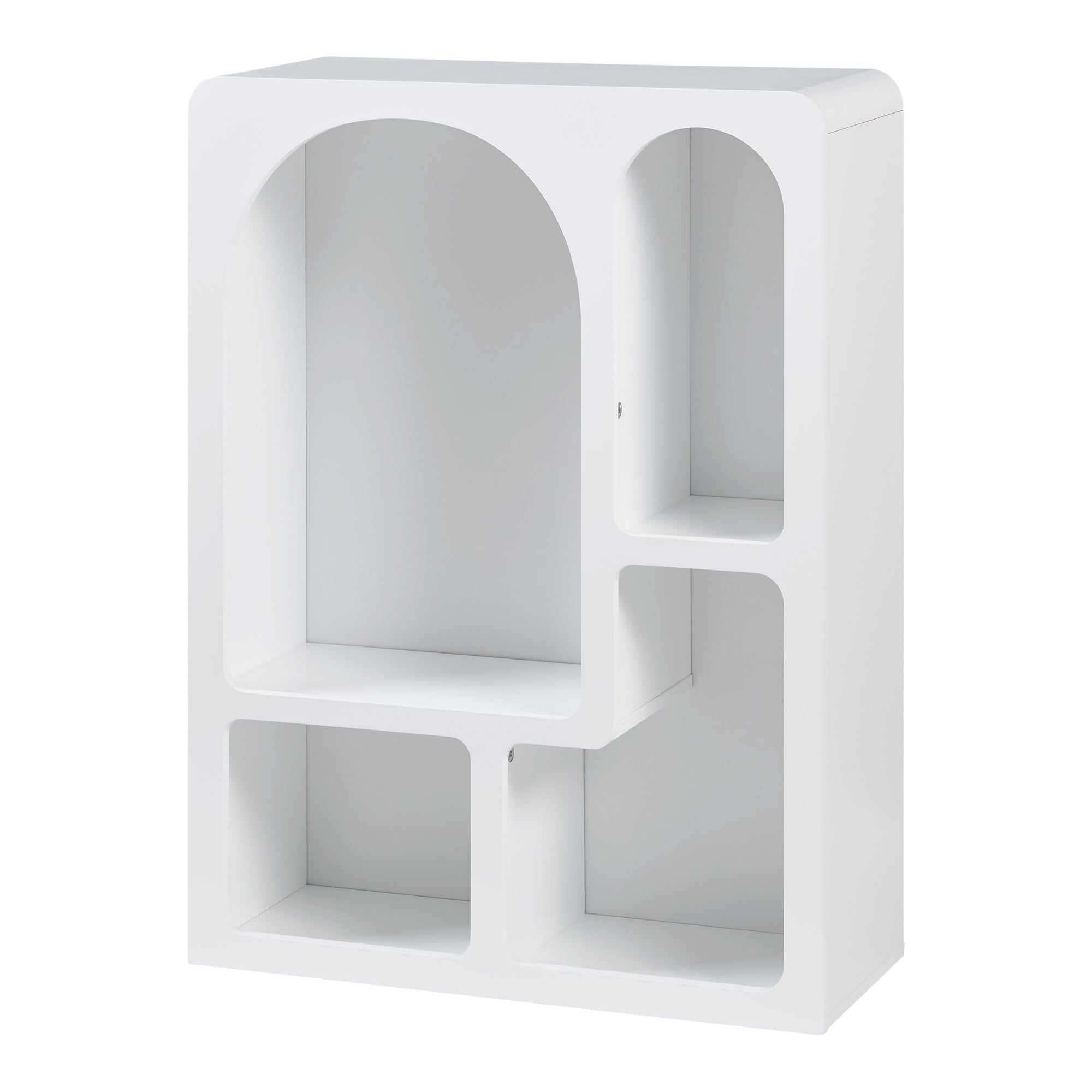 Bibliothèque pour Séjour en MDF Blanc H. 80 x l. 60 x P. 24 cm - 3