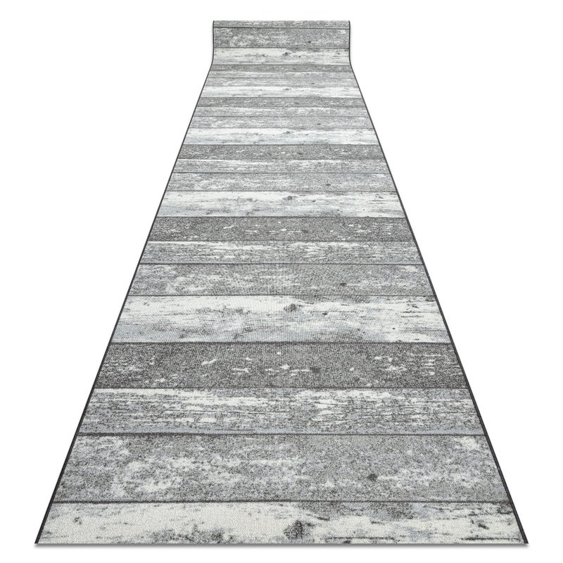 Фото - Килим CHODNIK podgumowany 120 cm DESKI szary 120x860 cm