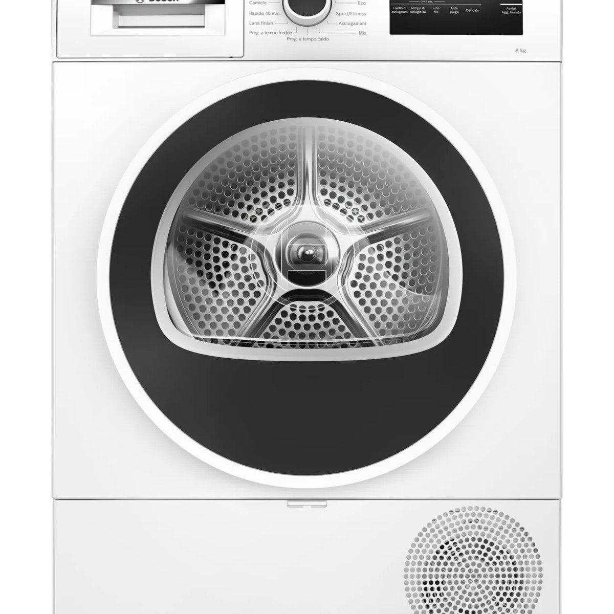 Bosch Serie 4 WTH85218II sèchelinge Pose libre Charge avant 8 kg Noir — free download