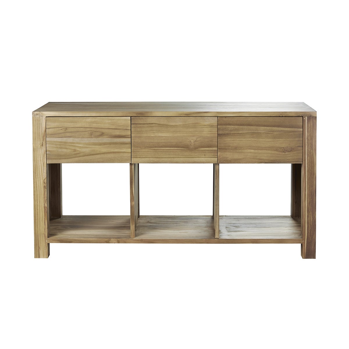 Meuble sous vasque en teck massif 145 cm NOA - 7