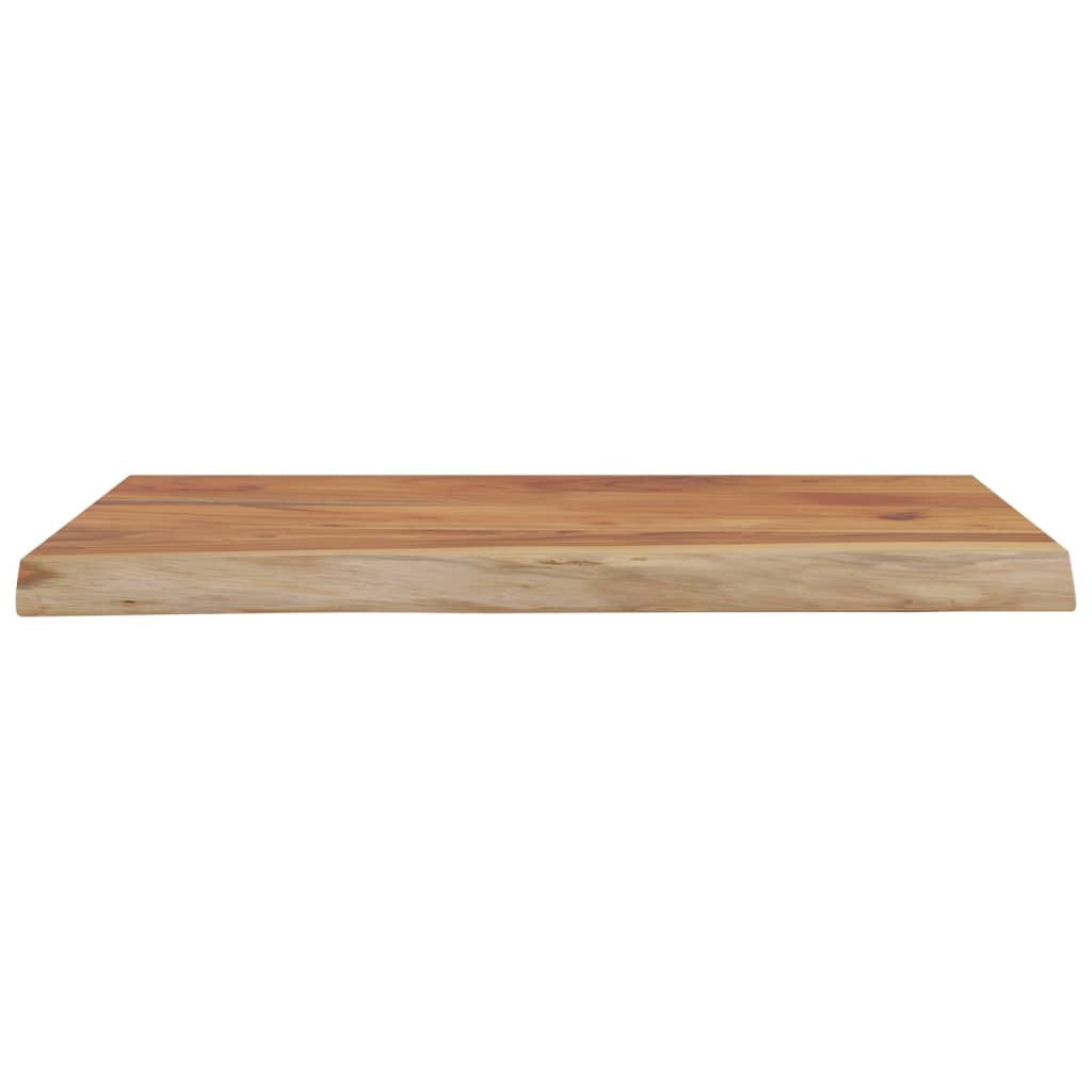 Étagère murale | Étagère flottante | Étagères de rangement rectangulaire massif acacia bordure assortie CFW90656 - 4