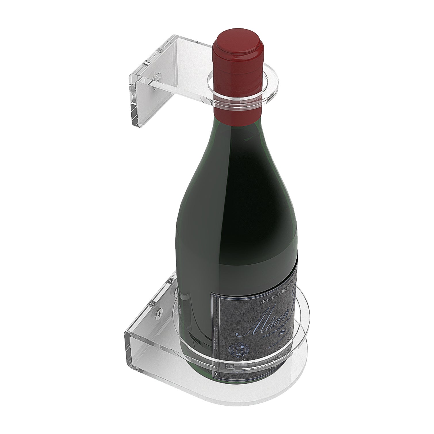 Agplex - Espositore bottiglia di vino da parete trasparente