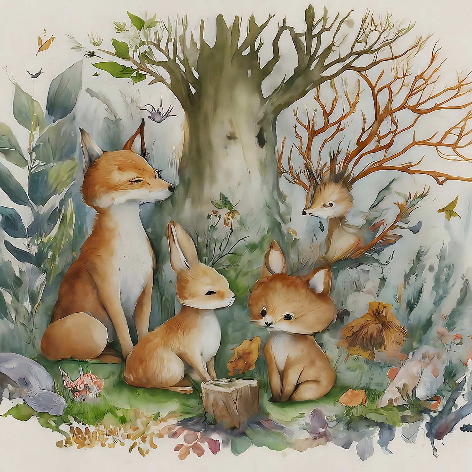 Papel Pintado Infantil Animales Bosque | Once Upon A Time De Casadeco
