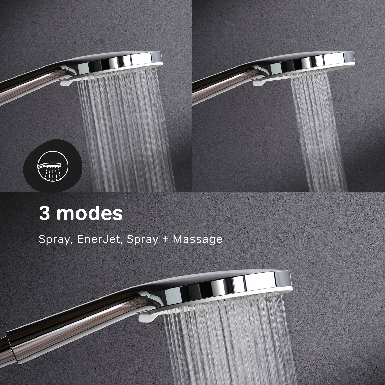 Colonne de douche et bain baignoire thermostatique Système de douche avec mitigeur thermostatique Chrome, F07XA400 X-Joy AM.PM - 5