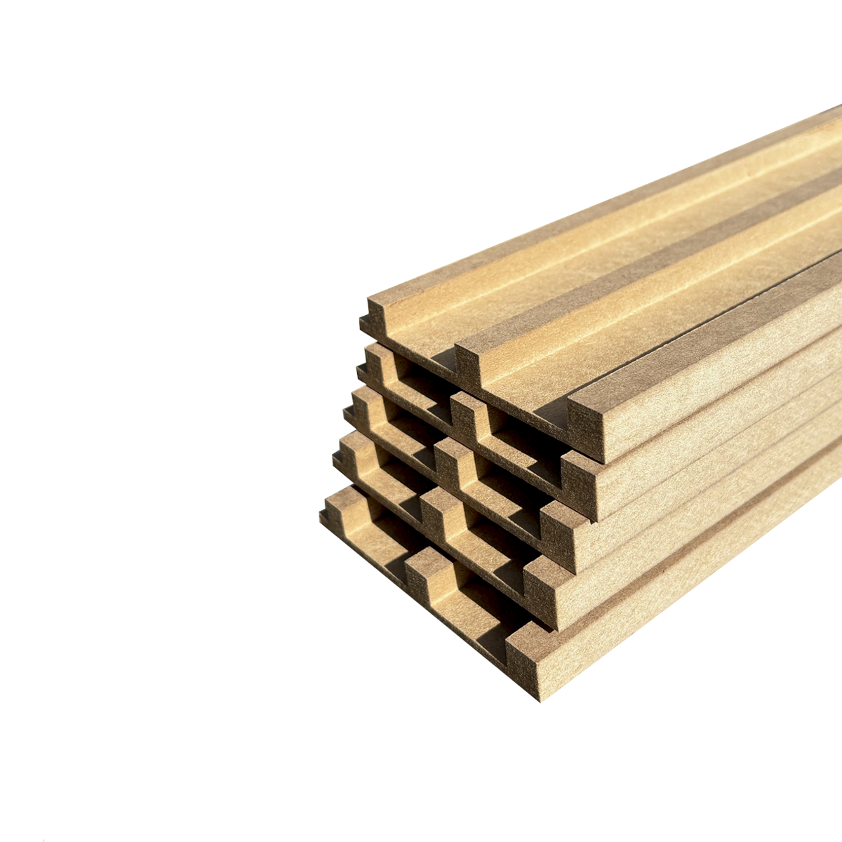 Lot de 5 Plinthes MDF Passes-câbles à couvercle, L.2.44 m x H.10.8 cm, Ep.18 mm - 3