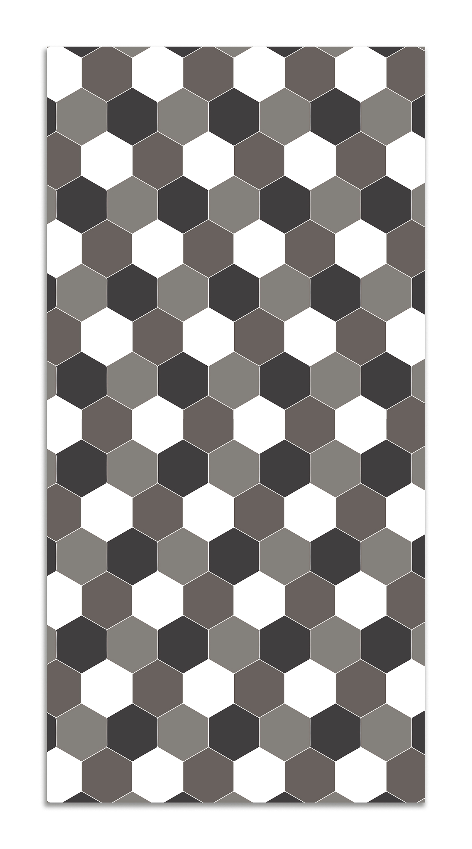 Panorama alfombra vinílica mosaico hexágonos tono gris 40x80 cm - alfombra cocina vinilo - alfombra salón antideslizante e ignífuga
