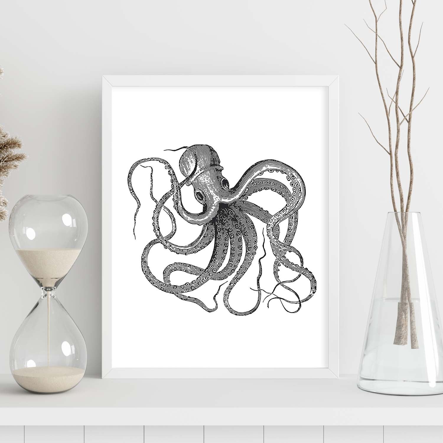 Cuadros pulpo abstracto lienzo - Top Ventas Recomendado